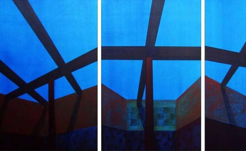 Uno de los acrílicos que forman parte de la muestra en La Fortaleza/TA.